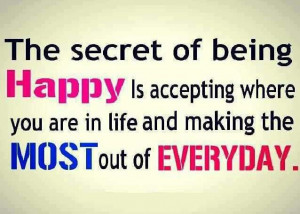 Secret to happy #Quotes