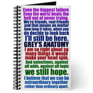 Grey's Anatomy Quotes On Friendship | Friendship Quotes Notebooks ...