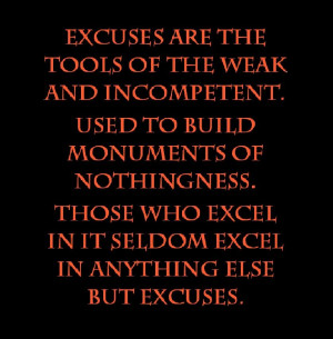 Lose the excuses in life