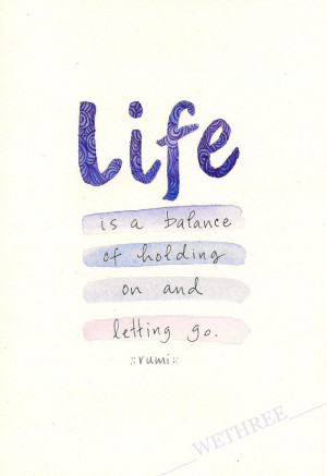 Print Watercolor and Ink Illustraction - RUMI Quote