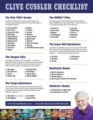 Clive Cussler- don't ask me to pick a favourite series....I love them ...