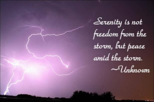 Serenity Is Not Freedom From The Storm