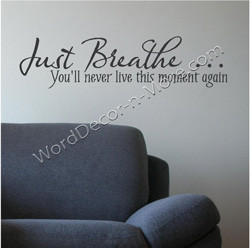 L022 JUST BREATHE Motivational Wall Quote