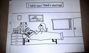... , this wife decided to welcome him home with the cutest cartoon ever