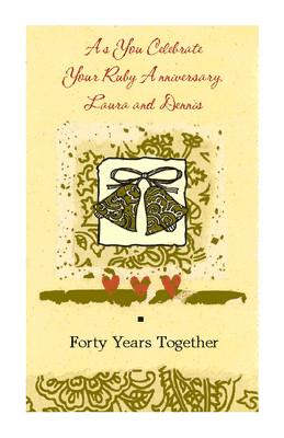Forty Years Together Anniversary Printable Cards