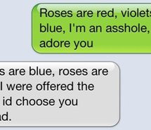 cute, poem, red, roses, roses are red, text, violet