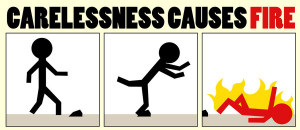 Carelessness Carelessness causes fire by
