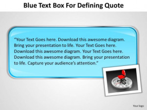 Blue Text Box For Defining Quote Radial Chart PowerPoint Templates