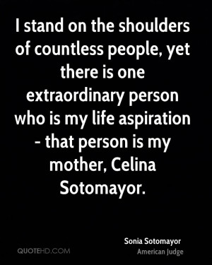 stand on the shoulders of countless people, yet there is one ...