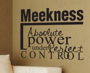 Meekness Absolute Power Under Perfect Control Inspirational Home ...