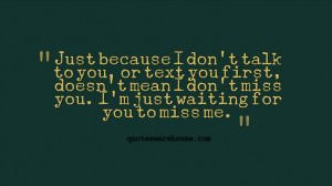 Text You Because I Miss You