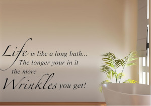 text quotes wrinkles bathroom quote wall stickers self adhesive vinyl ...