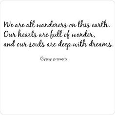 we are all wanderers on this earth our hearts are full of wonder and ...