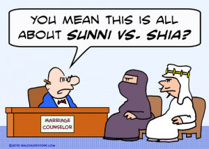 comic relating to Sunni Shi'a conflict