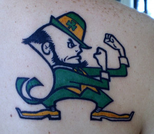 Fighting Irish Tattoo On Back Shoulder