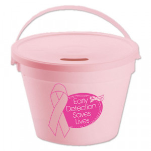 Home > 128 Oz. Pink Ribbon Breast Cancer Awareness Plastic Fundraising ...