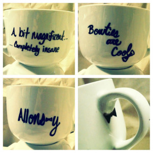 DOCTOR WHO quotes hand painted Mugs