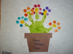 Mother's Day flower handprint craft