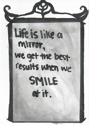 Beauty Quotes Mirror Life Smile Results Positive picture