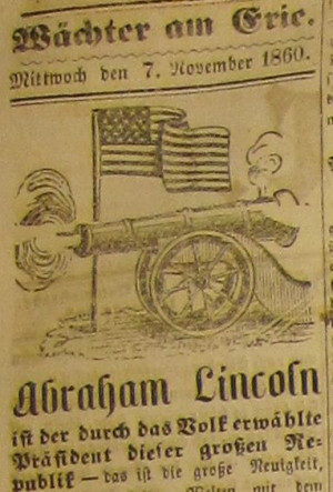 Lincoln Election Newspaper lincoln was swept into office