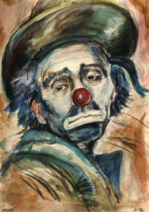 sad clown paintings