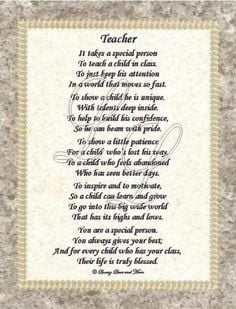 Retirement Quotes For Special Education Teachers ~ Teacher Poems on ...