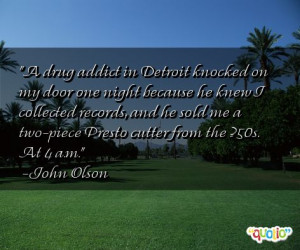 drug addict in Detroit knocked on