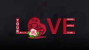 Abstract 3d Lovely Wallpaper Of Love Quotes Wallpaper