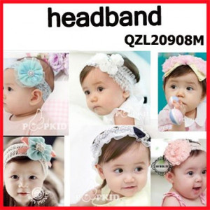 WHOLESALE Baby Hair Band Flower Headband Elastic Hair Wear Accessories ...