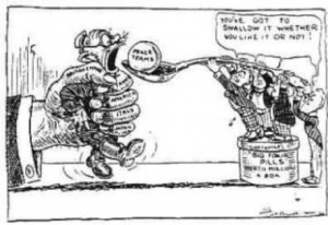 Treaty of Versailles Germany Cartoon
