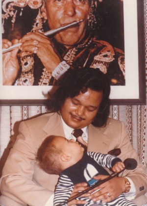 Prem Rawat Maharaji Photo On Stage With Child Circa 1978 picture