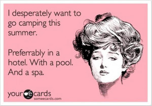 women going camping, funny quotes