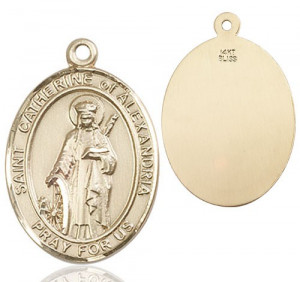 St. Catherine of Alexandria Medal - 14K Yellow Gold