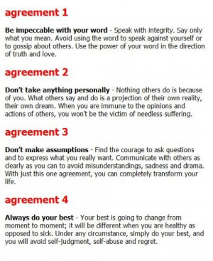 The Four Agreements...