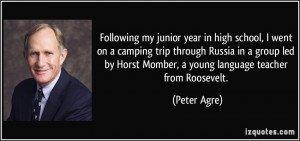 Following Junior Year...