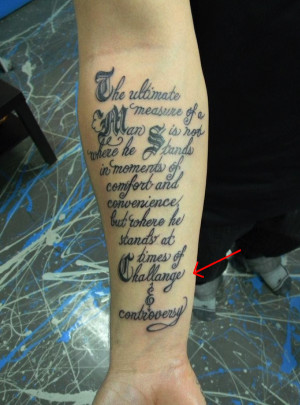 The ultimate measure of a man's spelling is if he can spell 