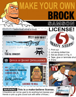 Make Your Own Brock Samson License