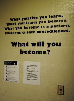 Quote on the wall of the center. (Photo by Ashley M. Latta)