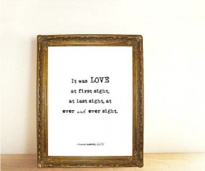 Love Quote Typography Print, Lolita Literary Wall Art, Classic Book ...
