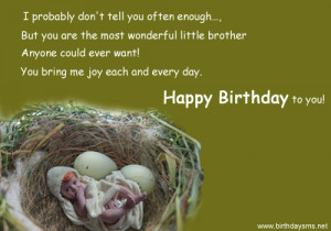 Cute Birthday Quotes for Littlebrother