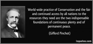 World-wide practice of Conservation and the fair and continued access ...