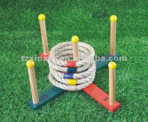 Wooden ring toss game for kids outdoor games