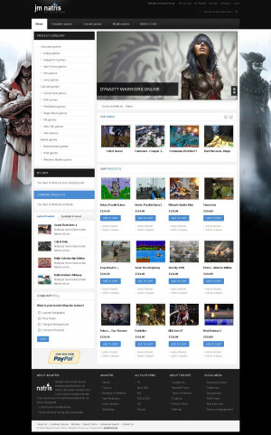 JM Natris Premium Magento Game Shop Theme