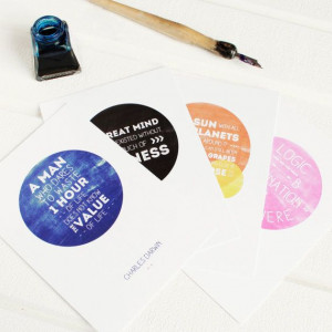 Writing set. Famous scientist quotes Einstein by NewtonAndTheApple, £ ...