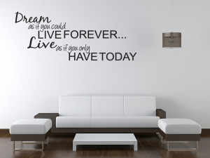 Details about DREAM LIVE Girls Teen Bedroom Vinyl Wall Quote Art Decal ...