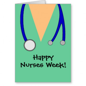 Cute Happy Nurses Week Scrubs Thank You Card