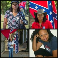 Black women showing her confederate appreciation More
