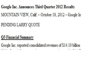 ... filing, and included the embarrassing note, “Pending Larry Quote
