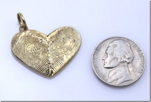 Thumbprint Heart Pendant