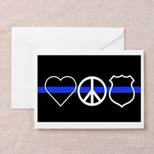 Love Peace Officer Greeting Card for